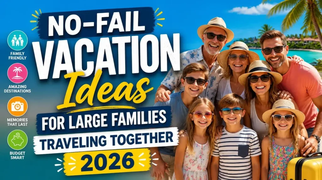 No-Fail Vacation Ideas for Large Families Traveling Together 2026